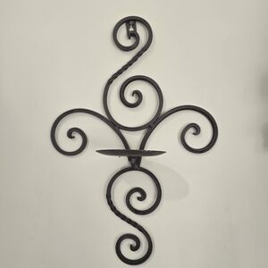 Elegant Brown Metal Wall Sconce (2)
